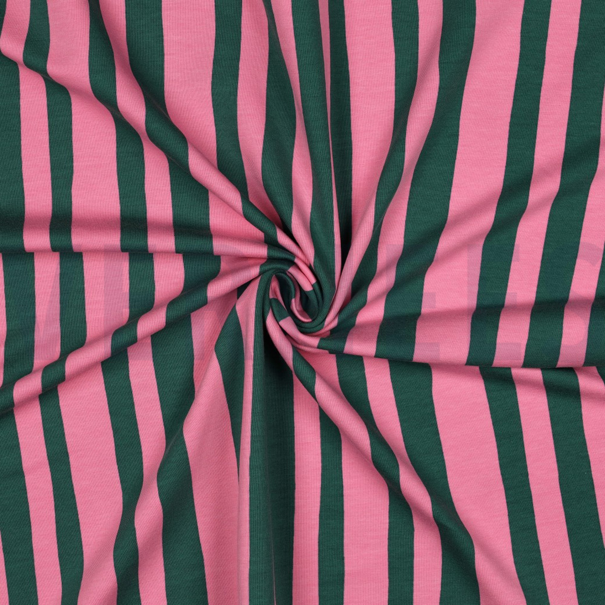 FRENCH TERRY GOTS STREIFEN JENNIFER BOURON GRÜN/ROSA (high resolution) #3