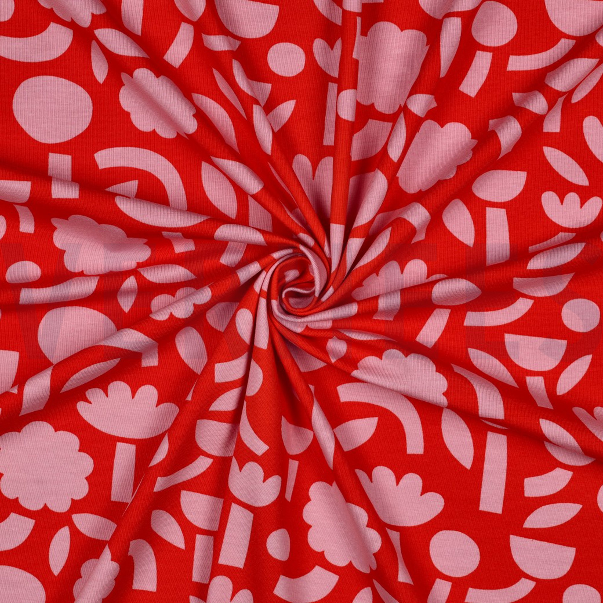 JERSEY GOTS BLUMEN JENNIFER BOURON ORANGE (high resolution) #3