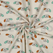 FRENCH TERRY GOTS HUNDE JENNIFER BOURON NATUR/OCKER (thumbnail) #3