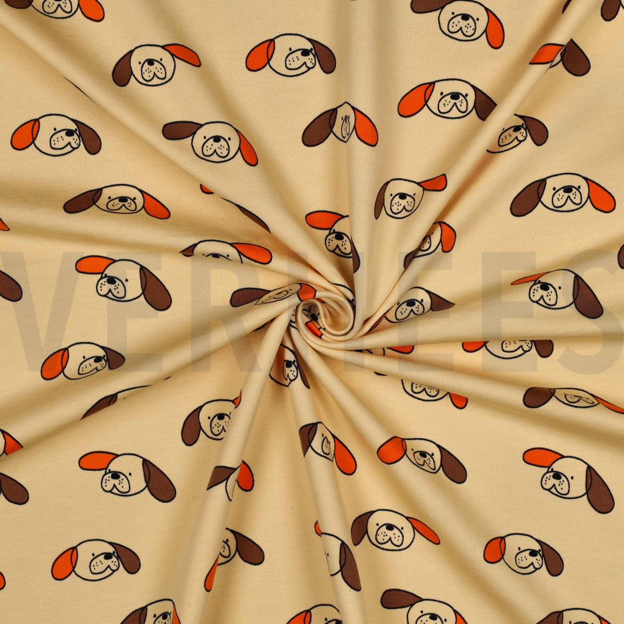 FRENCH TERRY GOTS HUNDE JENNIFER BOURON HELLGELB (high resolution) #3