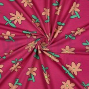 JERSEY GOTS BLUMEN JENNIFER BOURON FUCHSIA (thumbnail) #3