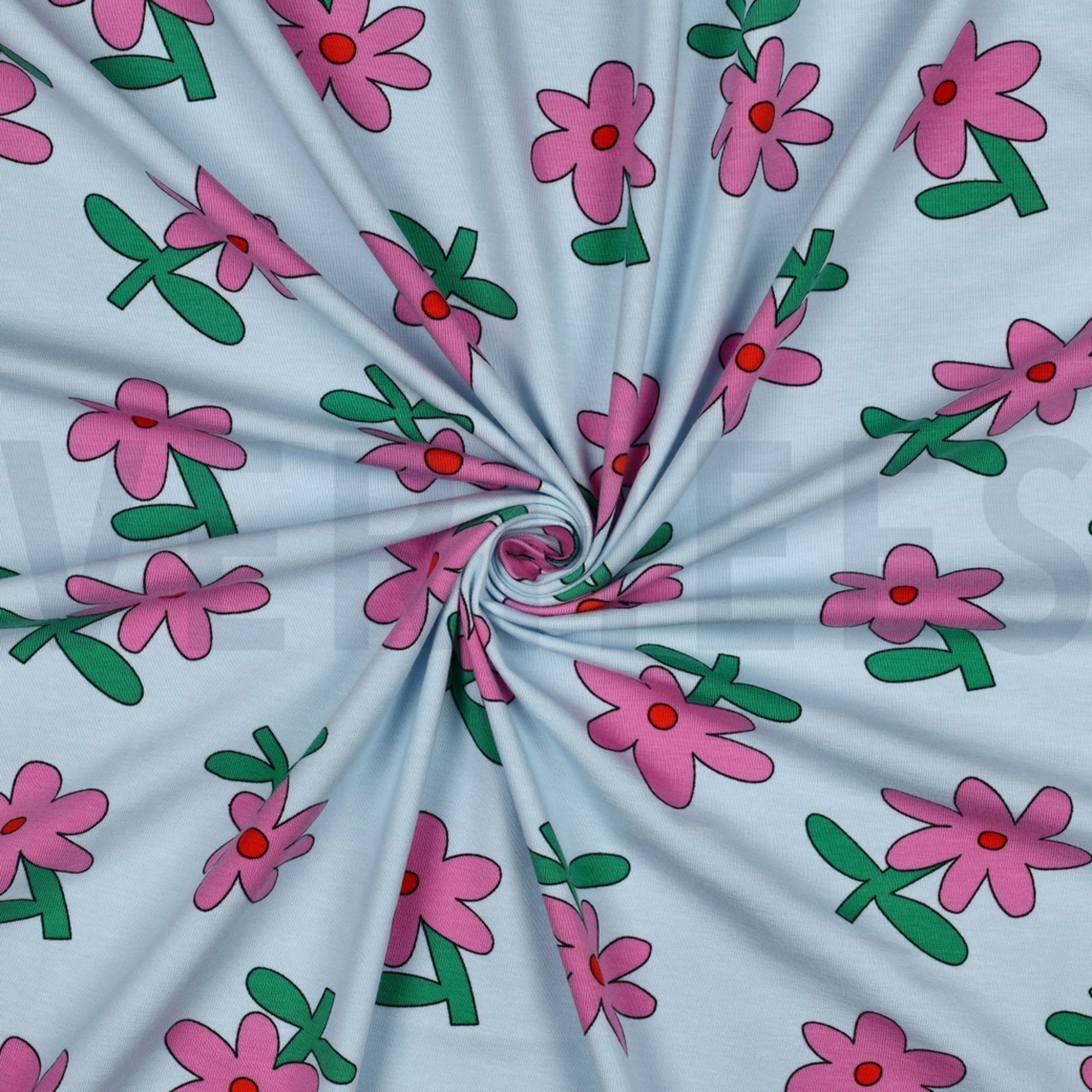 JERSEY GOTS BLUMEN JENNIFER BOURON HELLBLAU (high resolution) #3