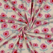 RIPPJERSEY GOTS BLUMEN JENNIFER BOURON NATUR/ROSA (thumbnail) #3