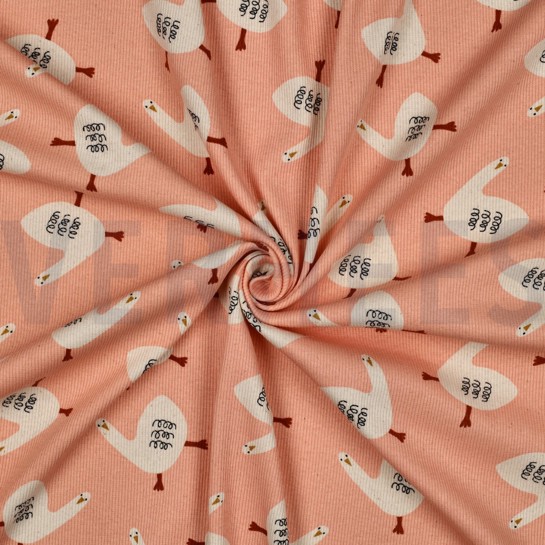 RIPPJERSEY GOTS GÄNSE JENNIFER BOURON ROSA #7