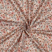 FEIN GEWEBTE BAUMWOLLPOPELINE DIGITAL BLUMEN PFIRSICH (thumbnail) #3
