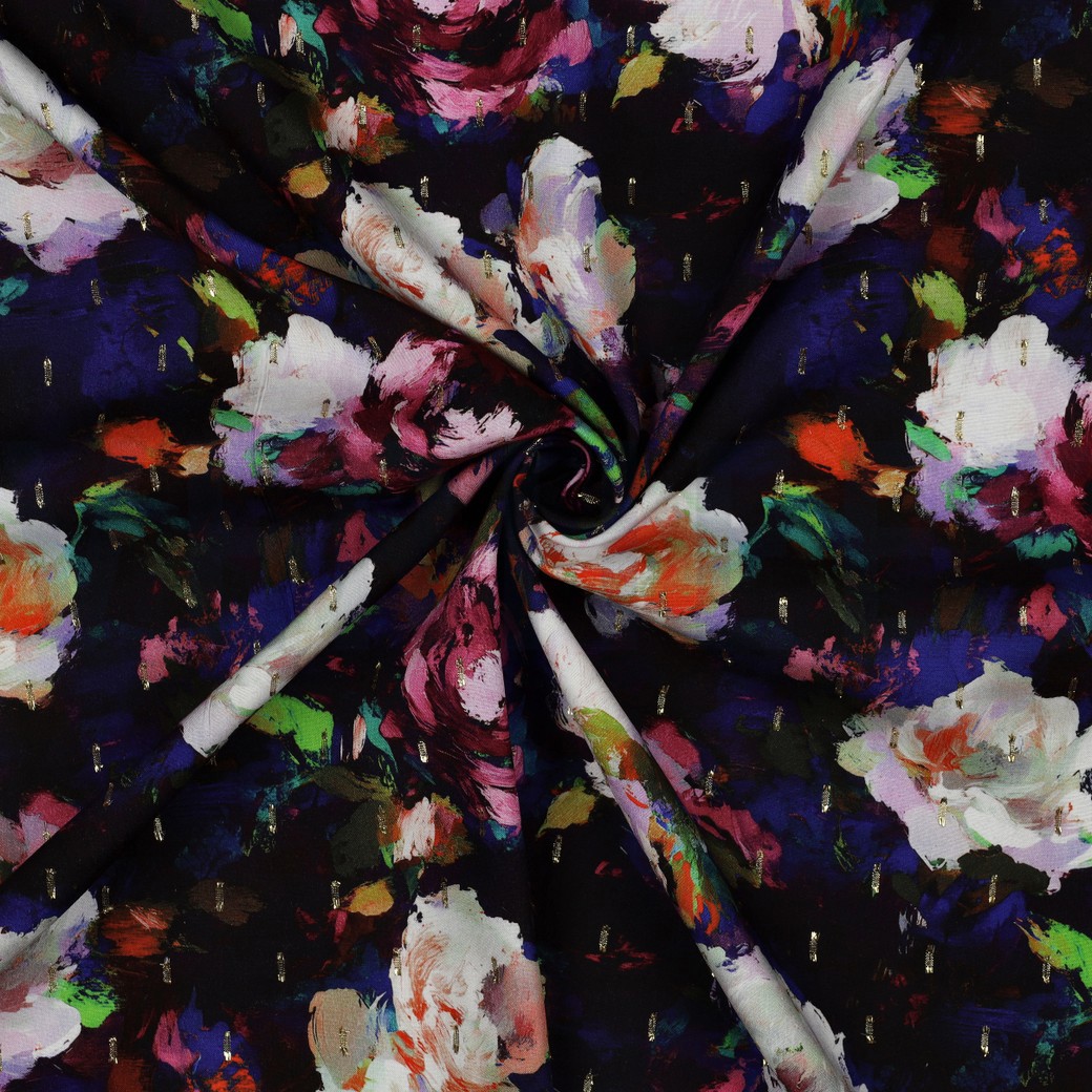 VISKOSE LUREX DIGITAL BLUMEN MEHRFARBIG #7