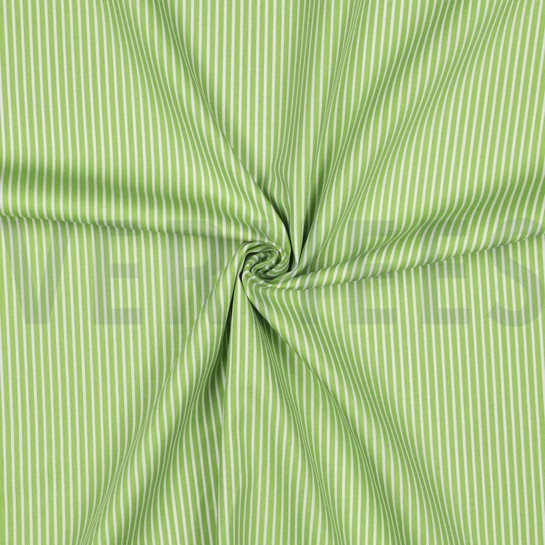 POPLIN STRIPES LIME #7