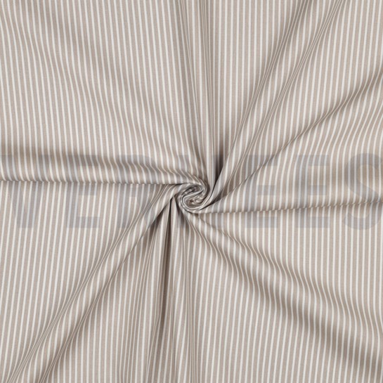 POPELINE DE COTON RAYURE SABLE #7