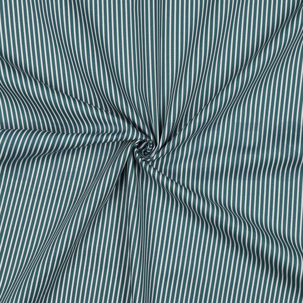 POPLIN STRIPES PETROL #7