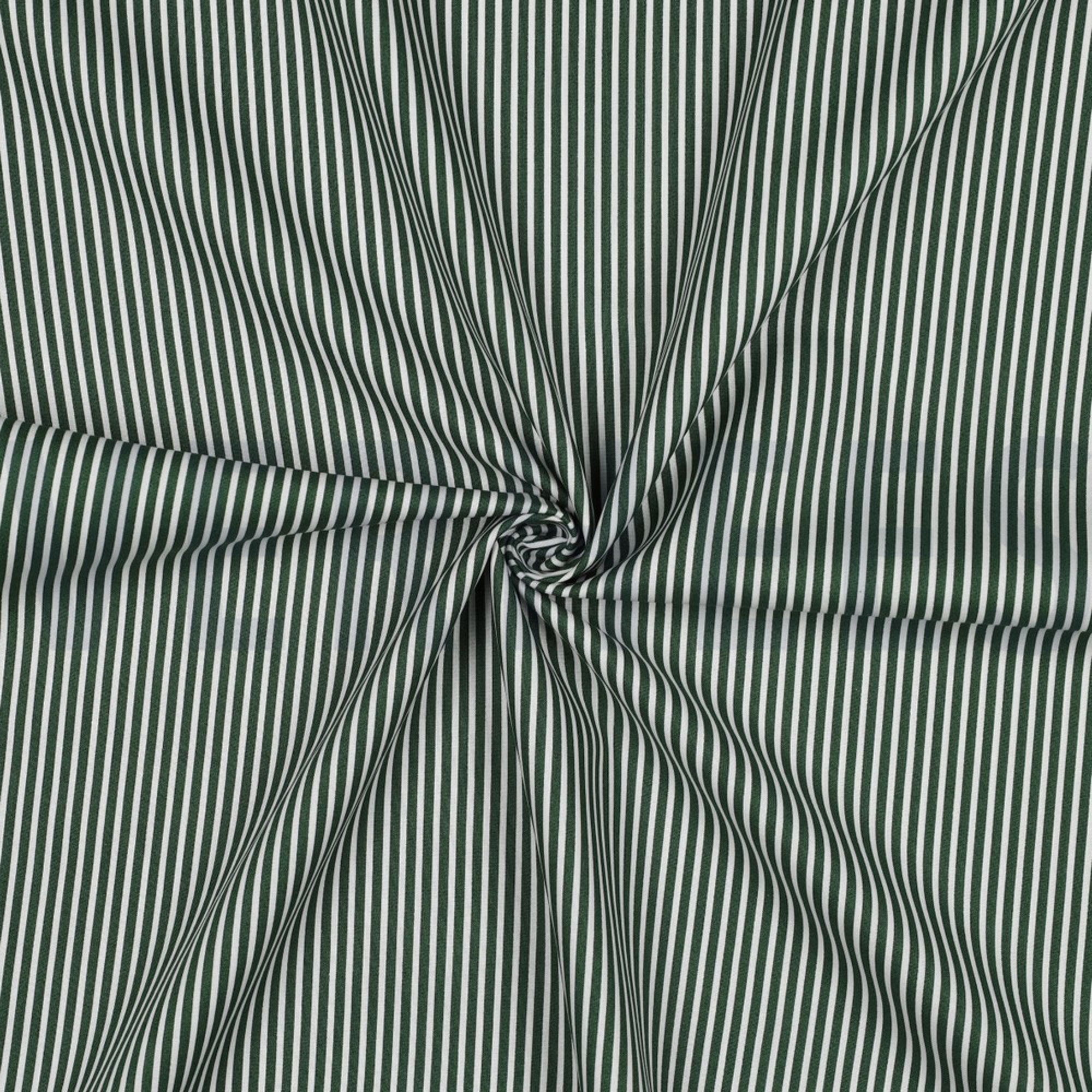 BAUMWOLLE POPELINE STREIFEN DUNKELGRÜN (high resolution) #3