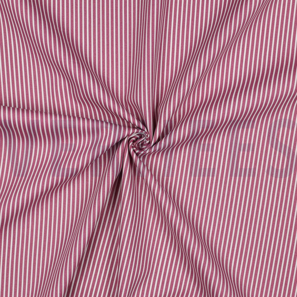 KATOENEN POPLIN STREPEN MAUVE #7