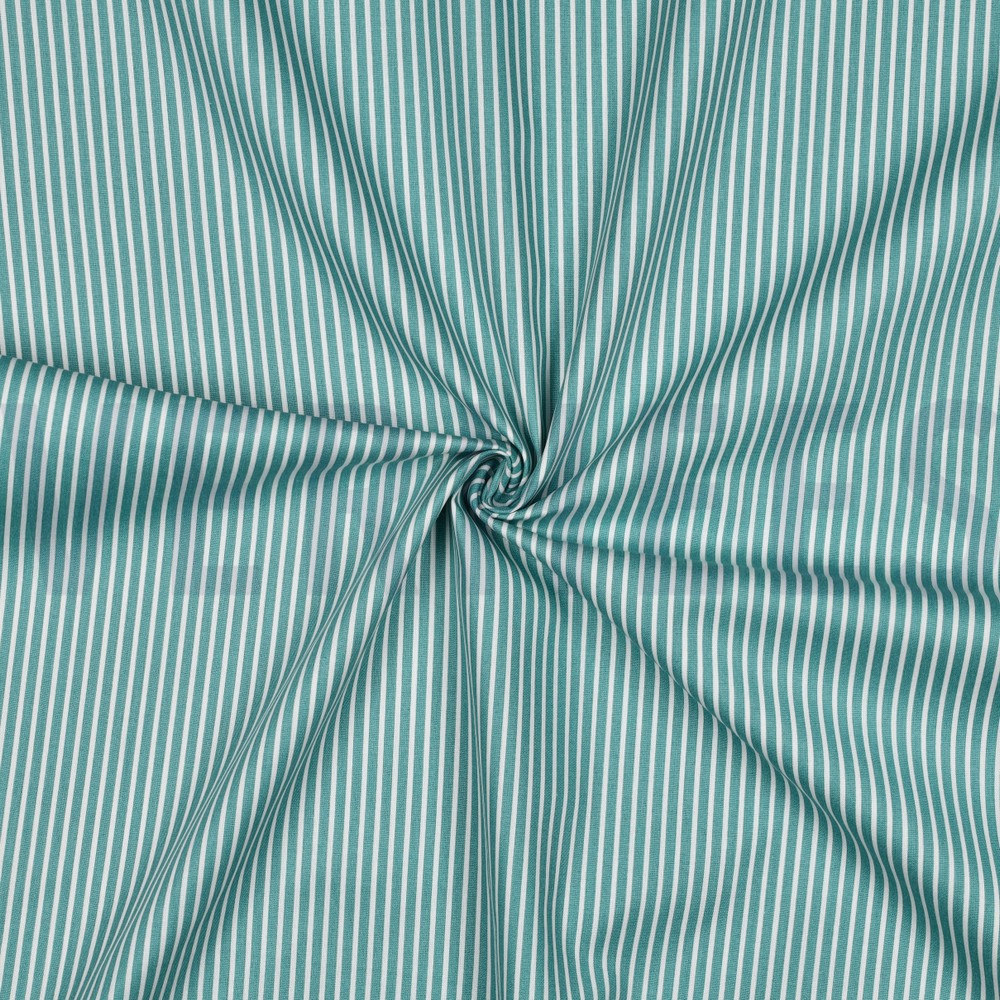 POPELINE DE COTON RAYURE VERT ANCIEN #7