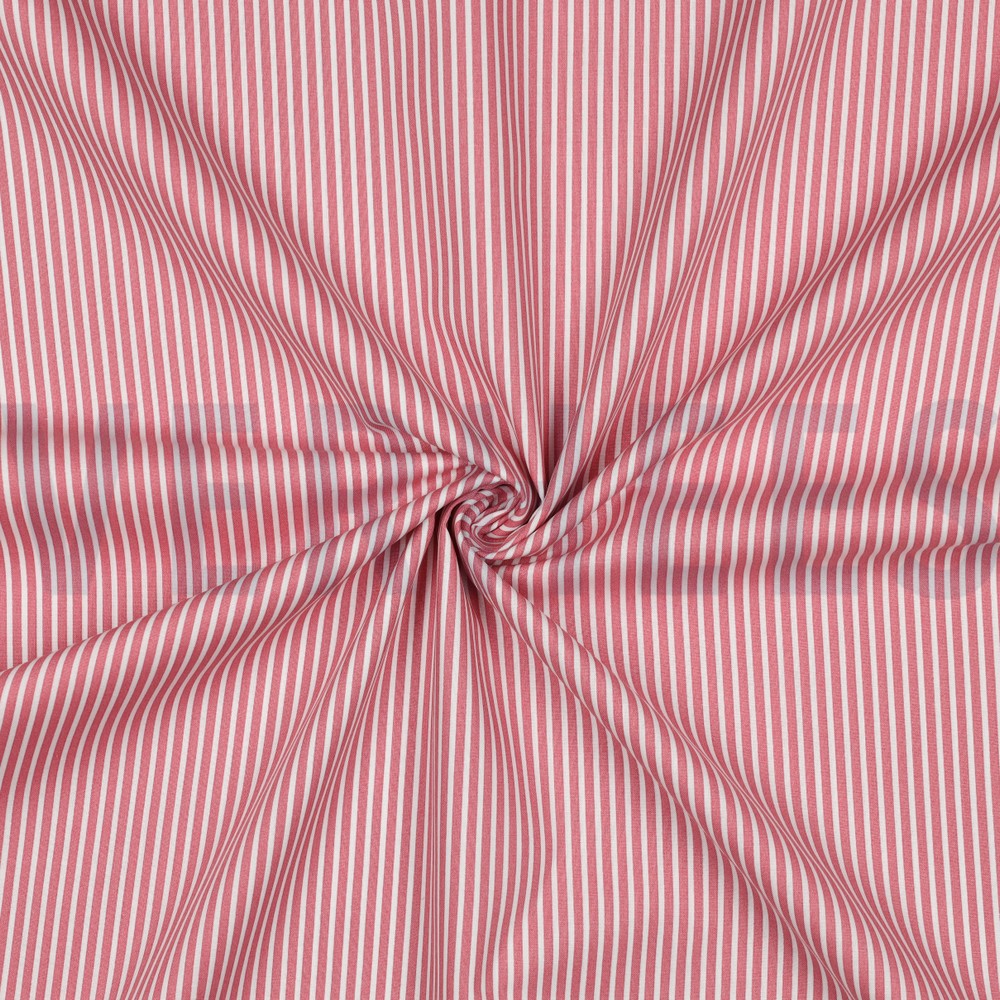 KATOENEN POPLIN STREPEN BLUSH #7