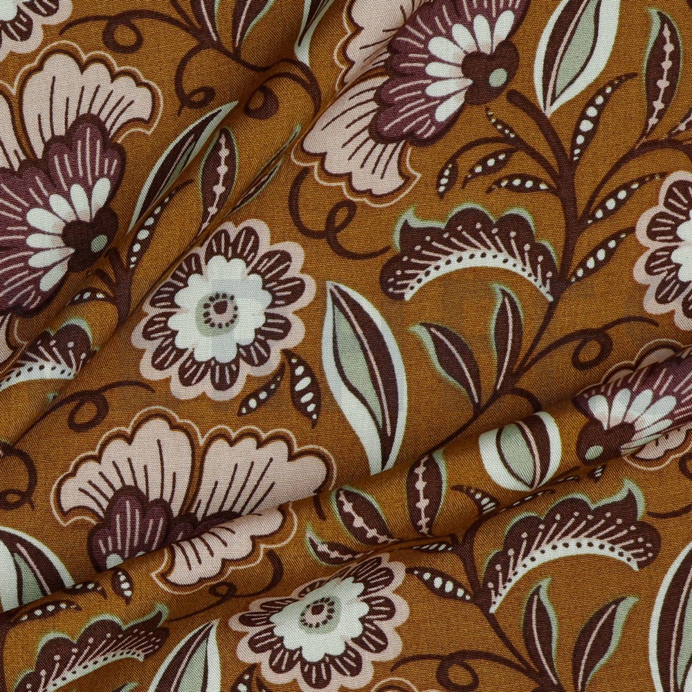 VISCOSE RADIANCE BLOEMEN LICHTBRUIN #7
