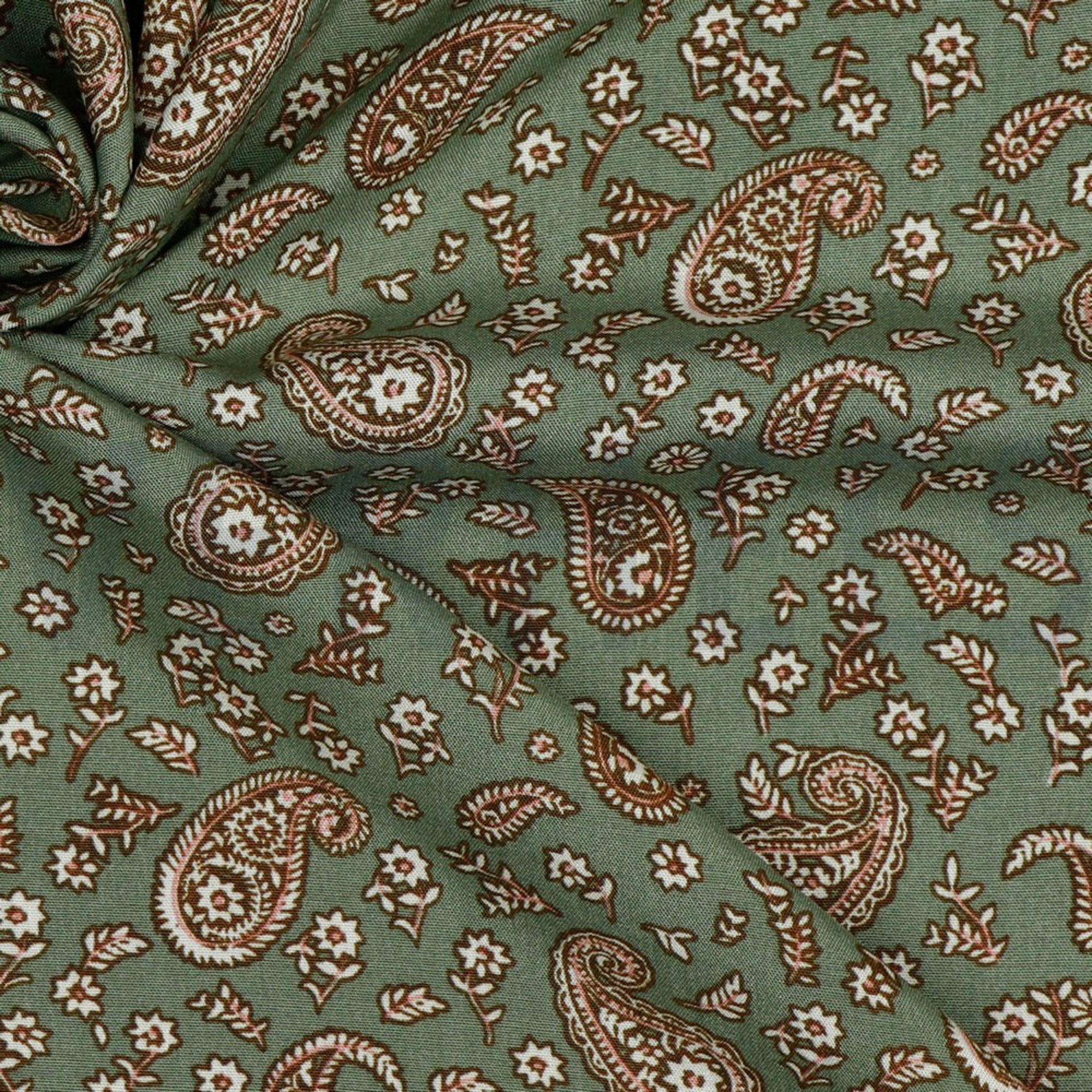 VISKOSE RADIANCE PAISLEY ALTGRÜN (high resolution) #3