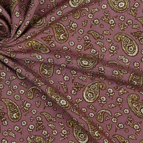 VISCOSE RADIANCE PAISLEY MAUVE #7