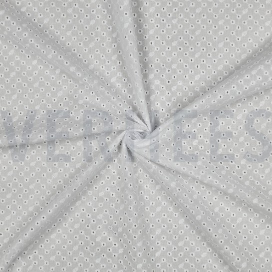 KATOEN EMBROIDERY TWEE-ZIJDIGE GOLFRAND WIT #7