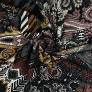 VISCOSE RADIANCE DIGITAAL ETNISCHE PATCH DONKERGRIJS (thumbnail) #3