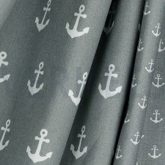 POPLIN ANCHORS GREY #7