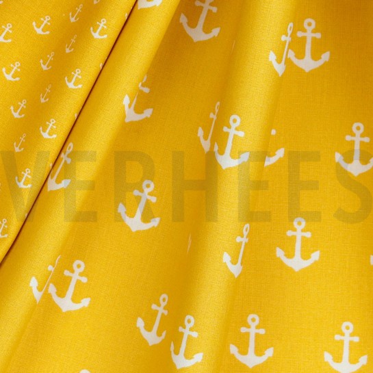 POPLIN ANCHORS YELLOW #7