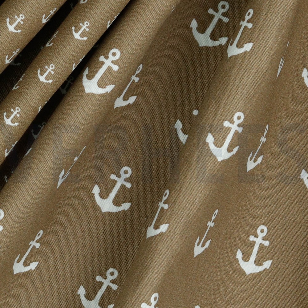 KATOENEN POPLIN ANKERS TAUPE #7