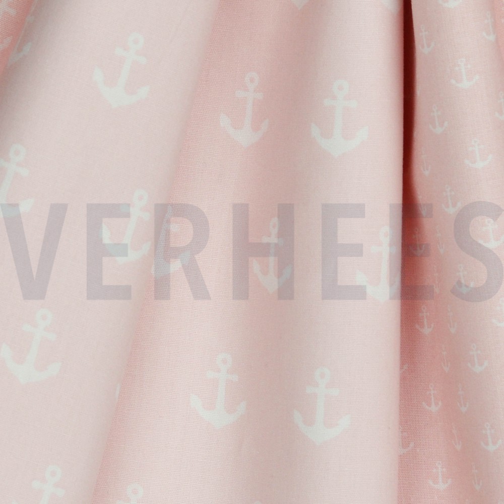 POPLIN ANCHORS LIGHT ROSE #7