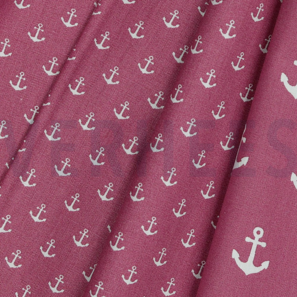 KATOENEN POPLIN ANKERS MAUVE #7