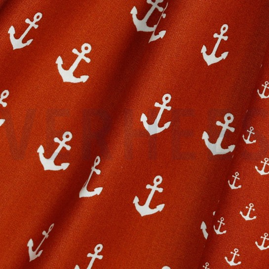 BAUMWOLLE POPELINE ANKER TERRACOTTA #7