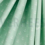 KATOENEN POPLIN KLEINE ANKERS MINT (thumbnail) #3