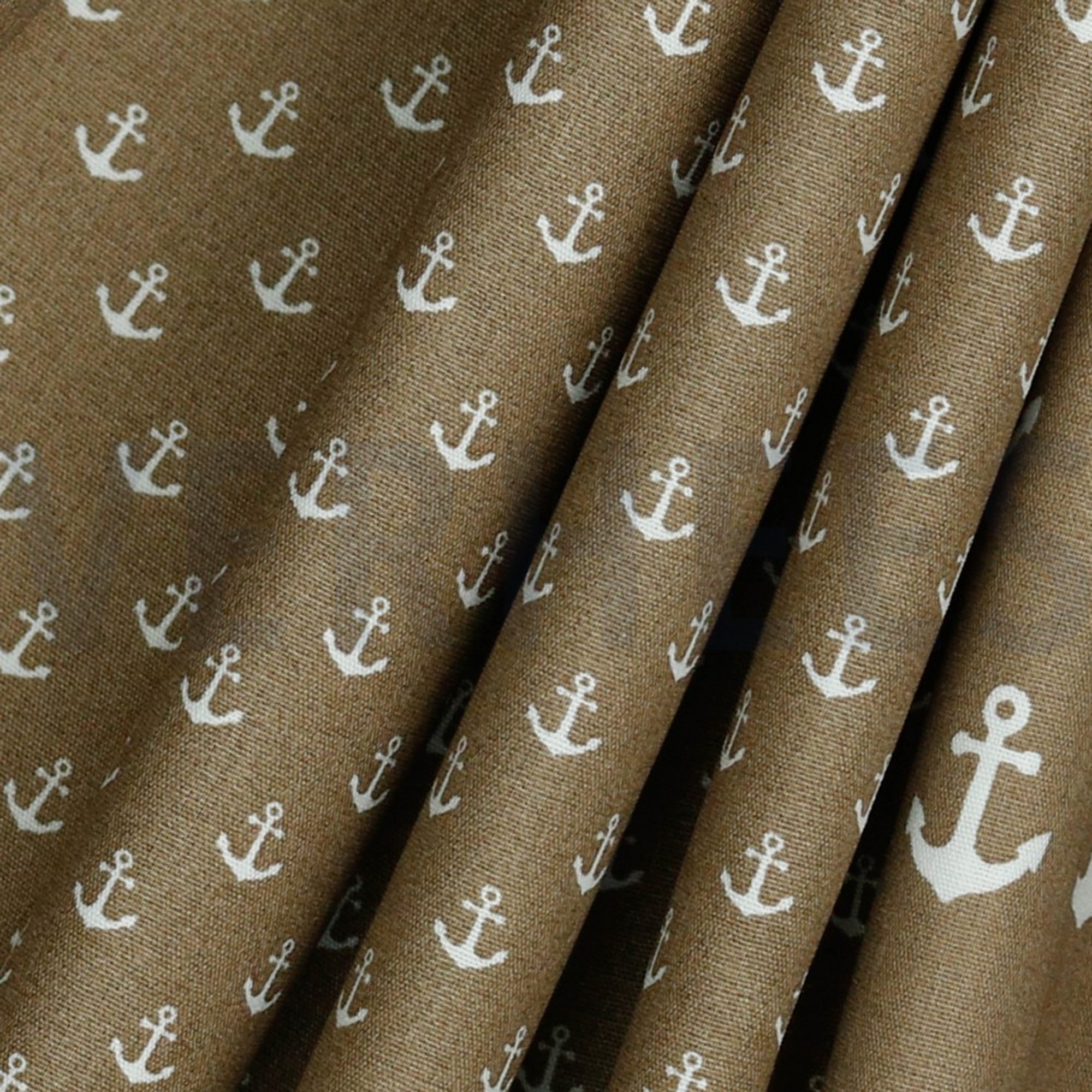 KATOENEN POPLIN KLEINE ANKERS TAUPE (high resolution) #3