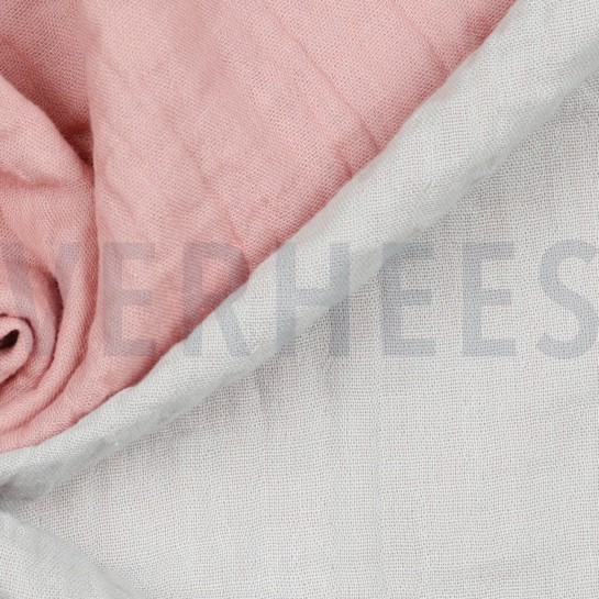 DOPPELSEITIGE MUSSELIN GOTS ALTROSA/HELLGRAU #7