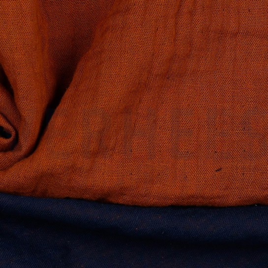 DOPPELSEITIGE MUSSELIN GOTS RUST #7