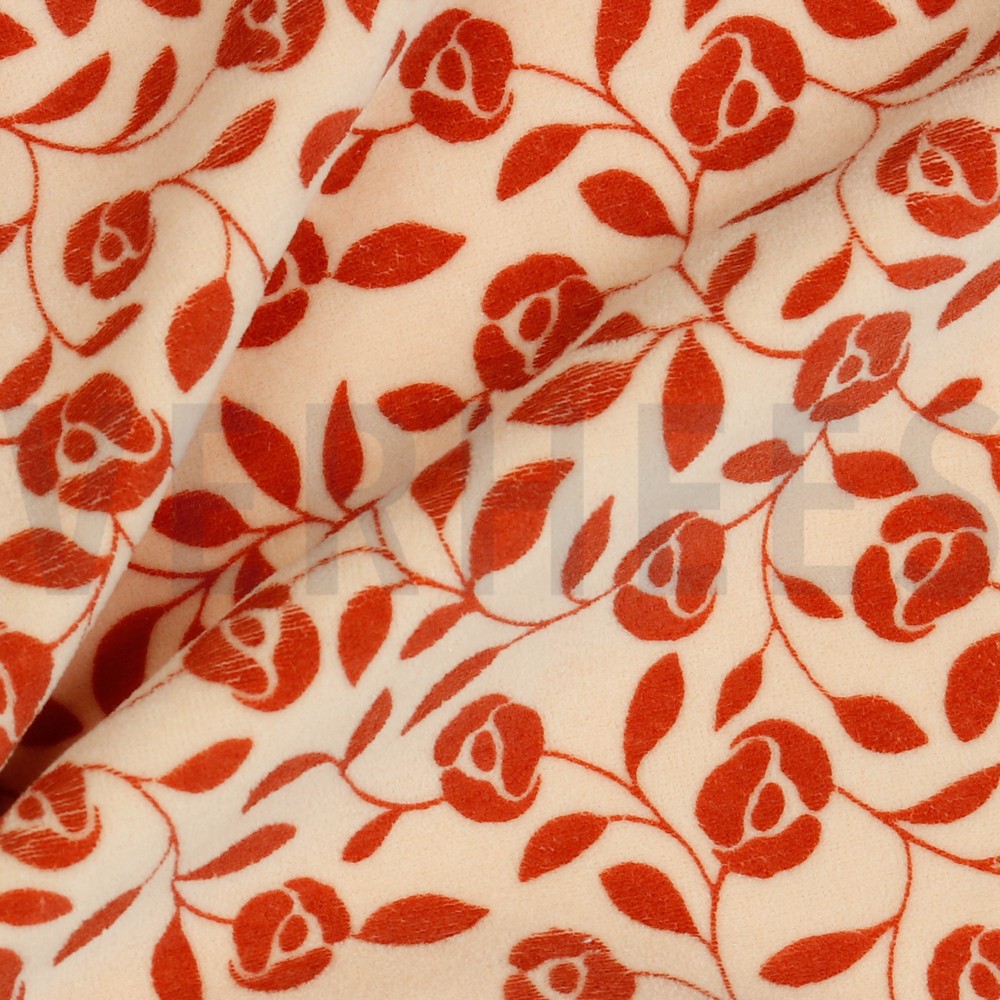 NICKY VELOURS FLEURS SAUMON #7