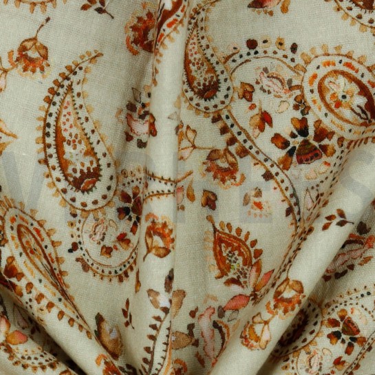 MUSSELIN DIGITAL PAISLEY SAND #7