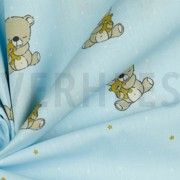 POPLIN GOTS SWEET BEAR LIGHT BLUE (thumbnail) #3
