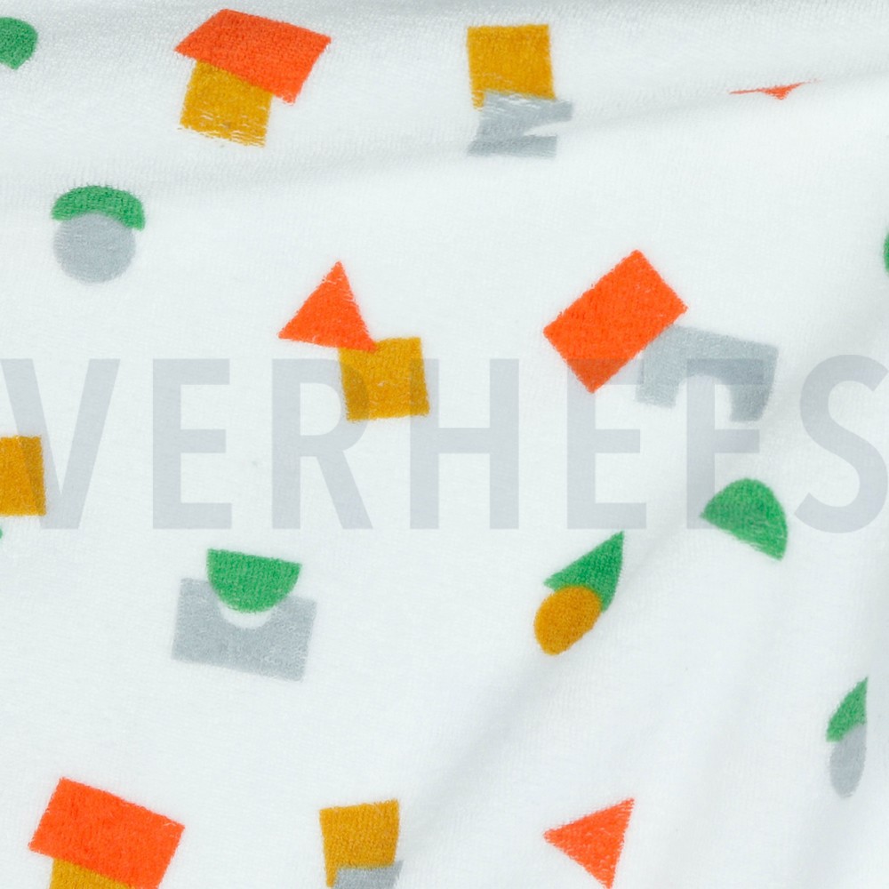 STRETCH TOWELLING SHAPES WHITE #7