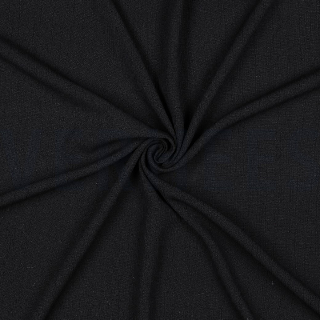 LEINEN VISKOSE CRINKLE SCHWARZ #7