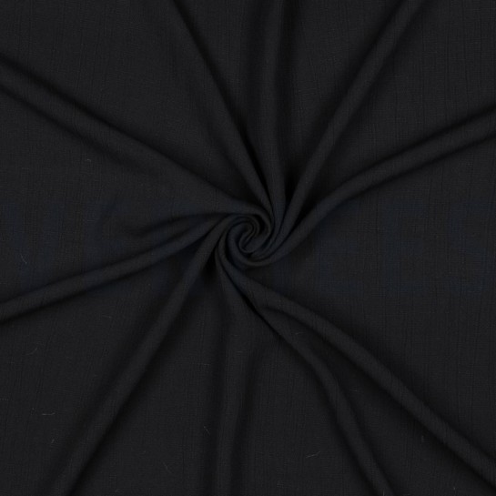 LEINEN VISKOSE CRINKLE SCHWARZ #7