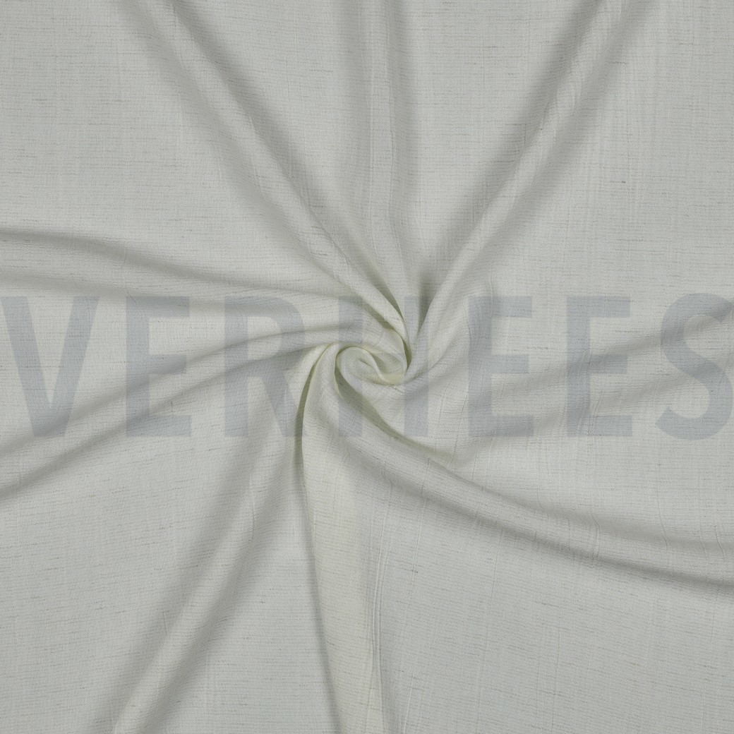 LEINEN VISKOSE CRINKLE GEBROCHEN WEISS #7