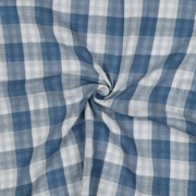 DOUBLE GAUZE DOUBLE SIDED CHECKS INDIGO (thumbnail) #3