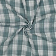 DOUBLE GAUZE DOUBLE SIDED CHECKS GREEN (thumbnail) #3