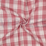 DOUBLE GAUZE DUBBELZIJDIGE RUITEN MAUVE (thumbnail) #3