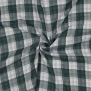 DOUBLE GAUZE DOUBLE SIDED CHECKS CYAN (thumbnail) #3