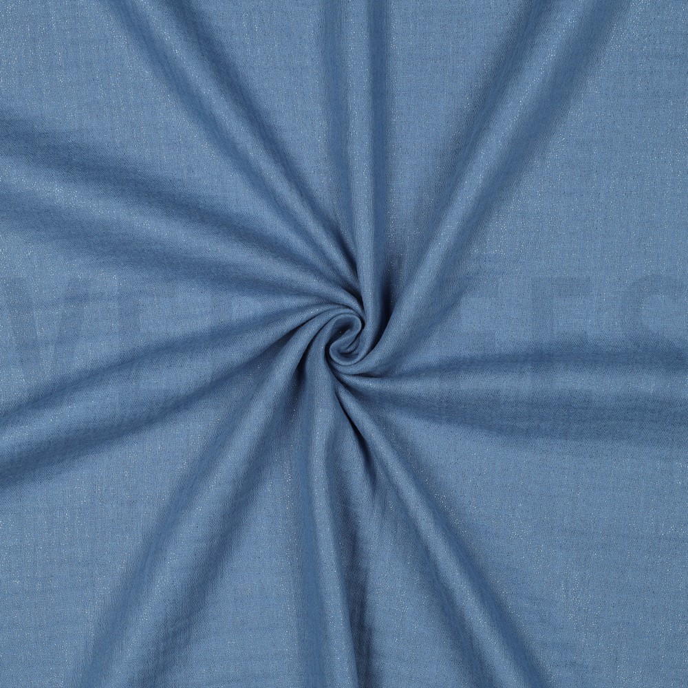 DOUBLE GAZE DE COTON FOIL INDIGO #7