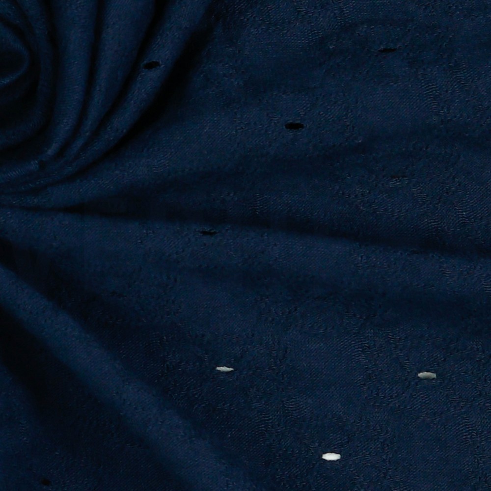 EYELET STRETCH BLEU MARINE #7
