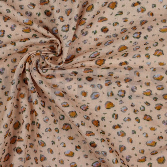 DOUBLE GAUZE DIGITAL ANIMAL SKIN LIGHT ROSE #7