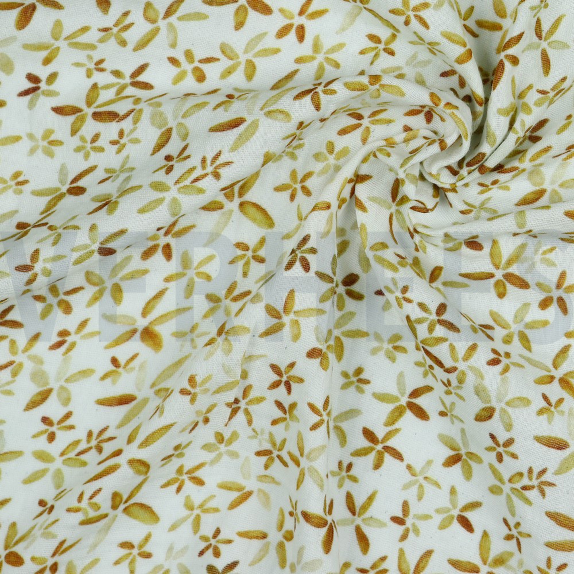 DOUBLE GAZE DE COTON FLEURS BLANC (high resolution) #3