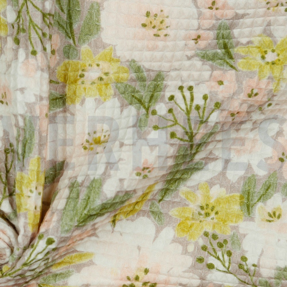 WAFFELPIQUÉ DIGITAL BLUMEN BLUSH #7