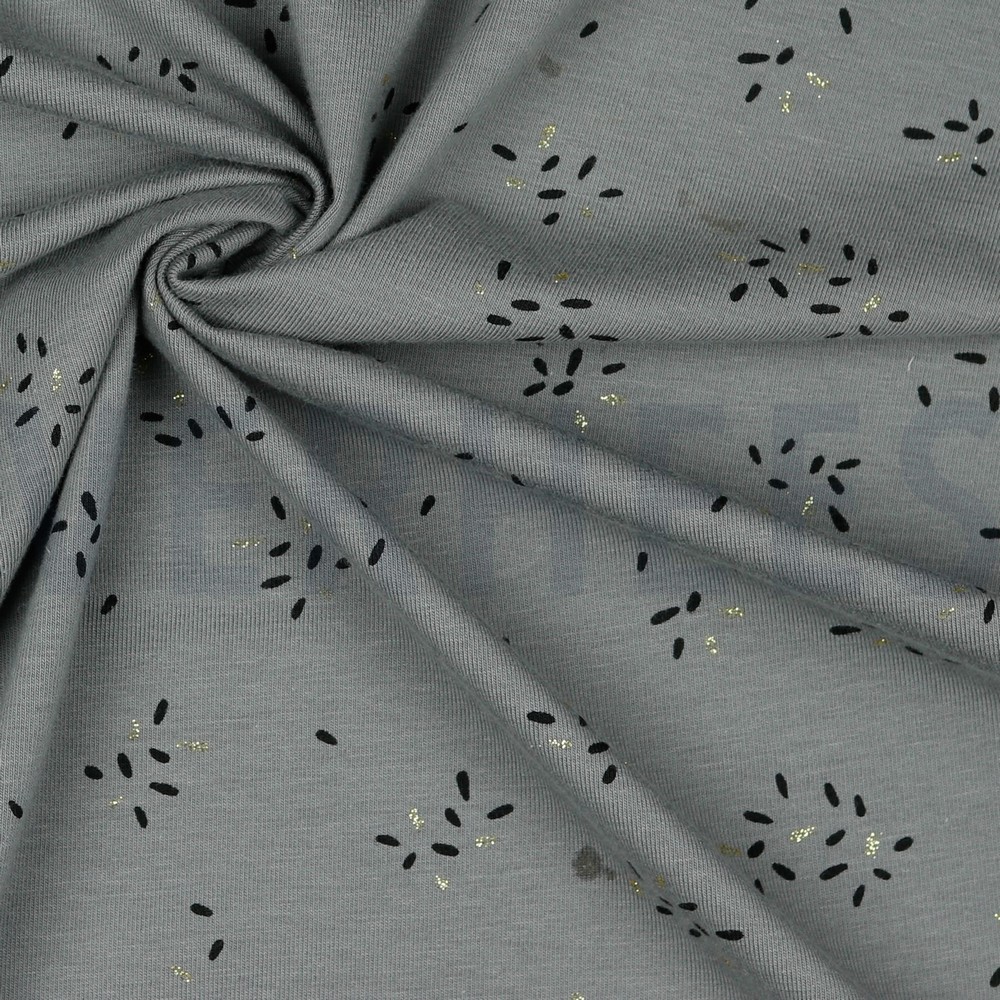 JERSEY GLITTER STRIPES ROCK GREY #7