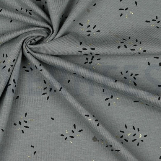 JERSEY GLITTER STRIPES ROCK GREY #7